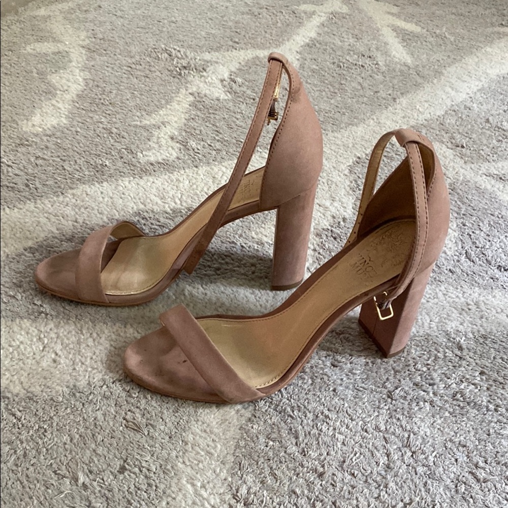 Vince Camuto Elegant Tan High Heel Sandals